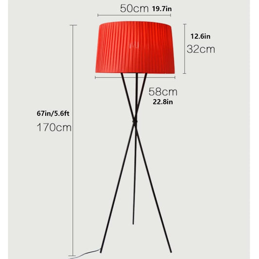 TLTDSMYF Lámpara de pie con trípode, lámpara Vertical nórdica para Sala de Estar, lámpara de pie, Pantalla de Tela, Adorno Decorativo para Sala de Estar y Dormitorio