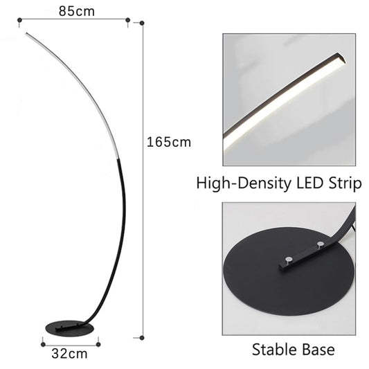 Genérico Arco Lámpara De Pie Regulable Moderno Lámpara De Pie Vertical para Exterior Interior Lámpara De Pie Curva con Control Remoto Accesorios De Iluminación para El Hogar,B