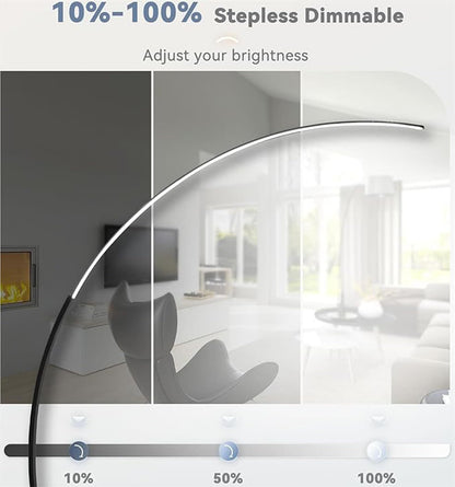 Genérico Arco Lámpara De Pie Regulable Moderno Lámpara De Pie Vertical para Exterior Interior Lámpara De Pie Curva con Control Remoto Accesorios De Iluminación para El Hogar,B
