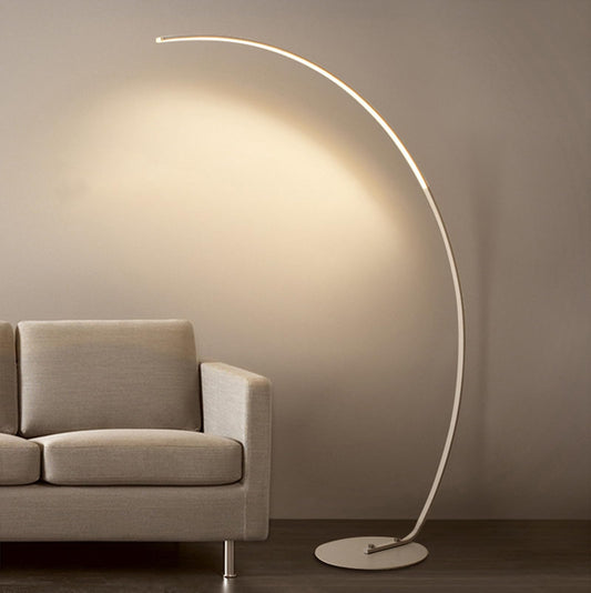 Genérico Arco Lámpara De Pie Regulable Moderno Lámpara De Pie Vertical para Exterior Interior Lámpara De Pie Curva con Control Remoto Accesorios De Iluminación para El Hogar,B